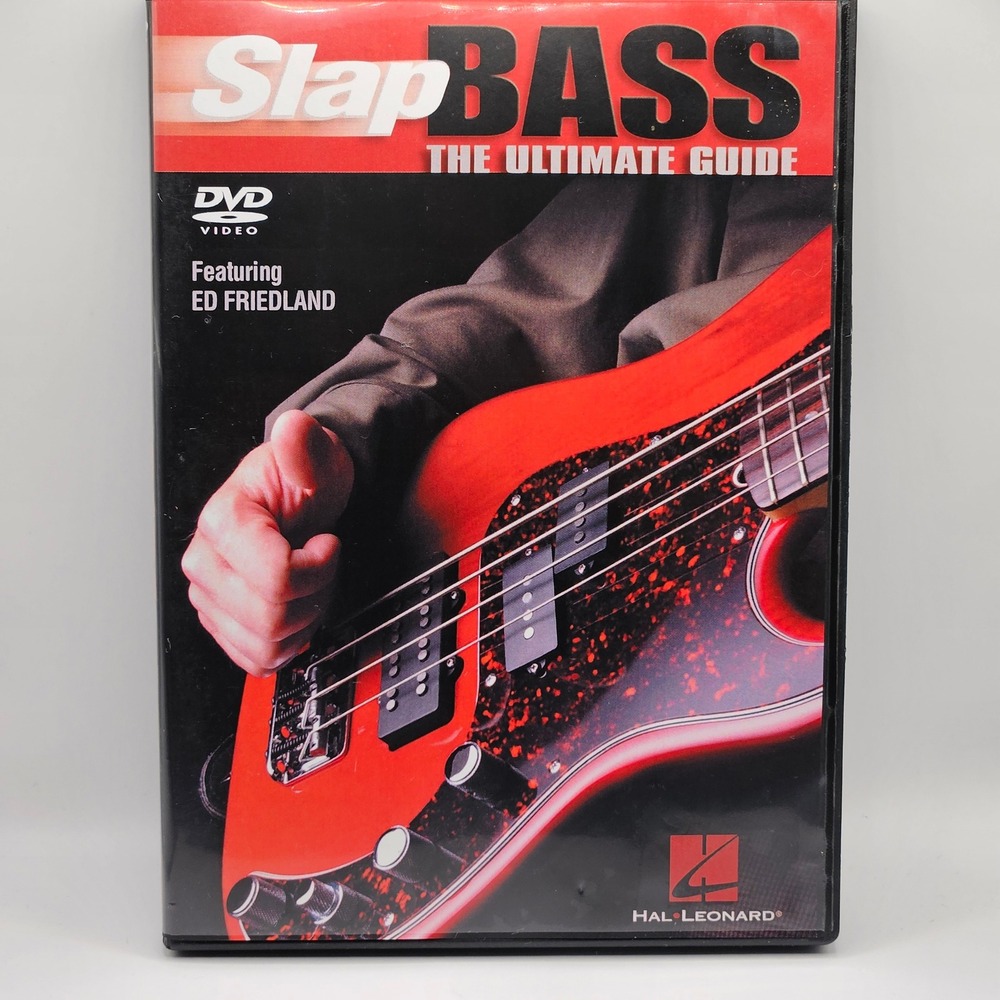 Hal‎ Leonard Slap Bass The Ultimate Guide DVD Ed Friedland HL00320322 Black Red